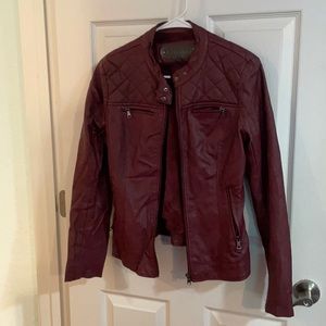 Cavalini Wine Colored Pleather Jacket